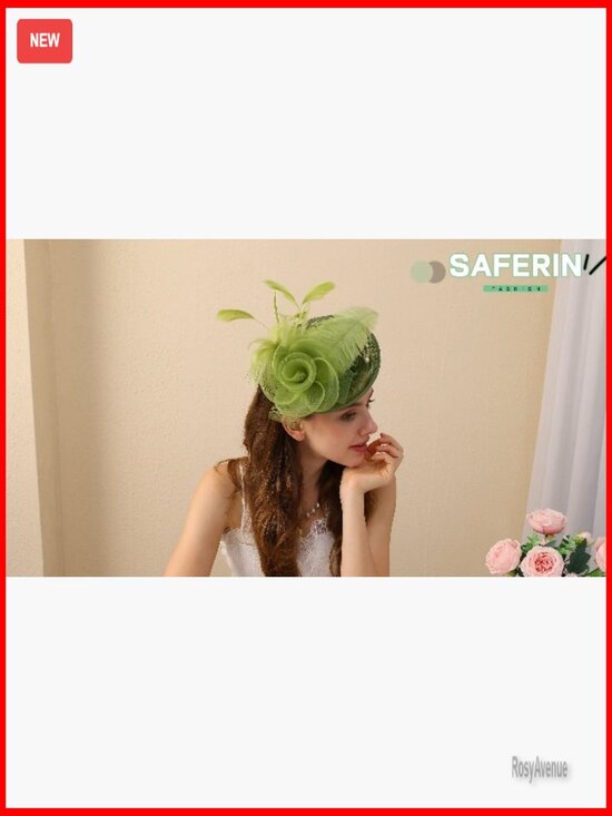 Women\'s Fascinator Hat with Feathers and Veil for Wedding Cocktail Party main image 6